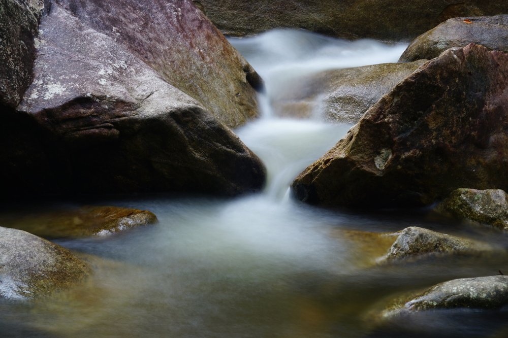 Smooth flowing water