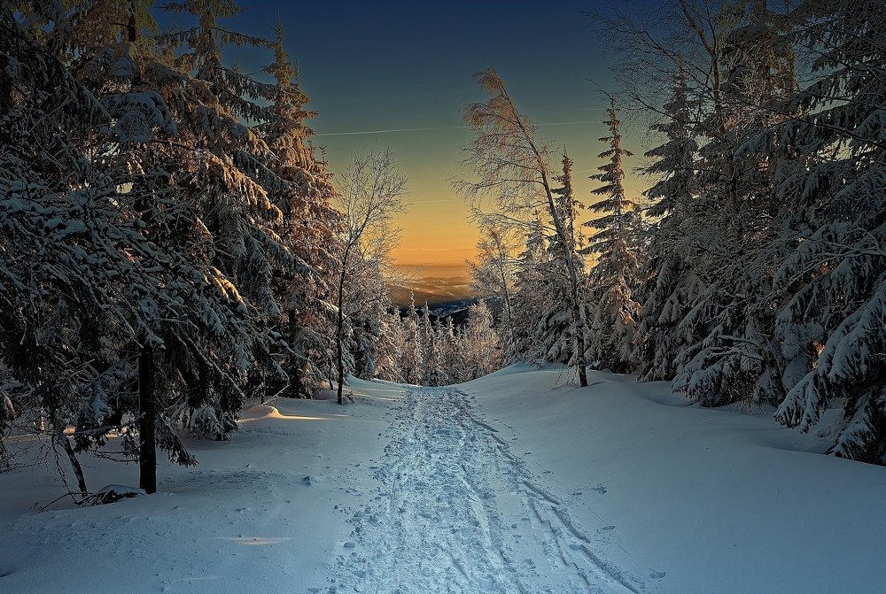 Sunset in the mountains