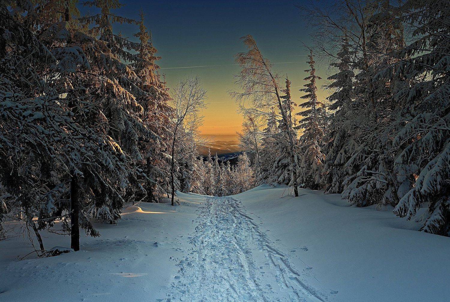 Sunset in the mountains