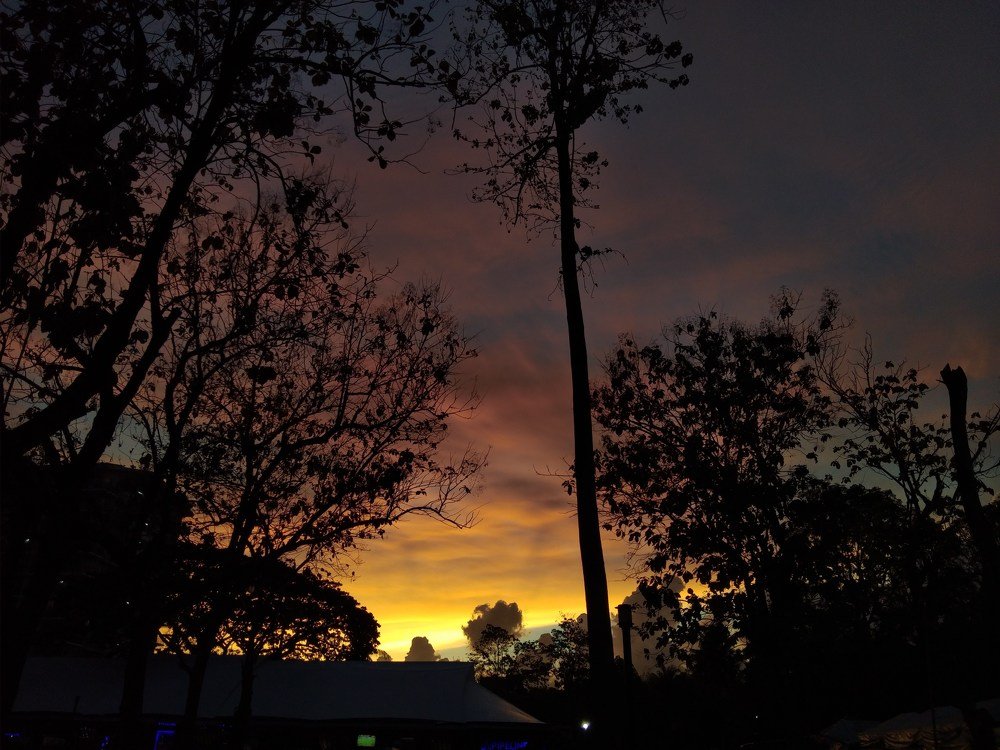 Sunset in the city