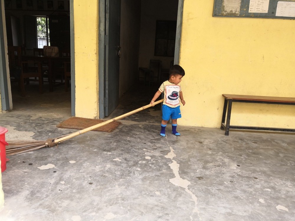 Cleaning in habit