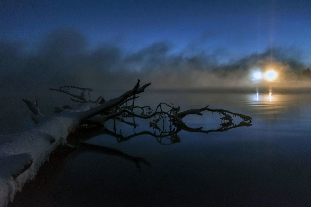 Ночь на водохранилище....