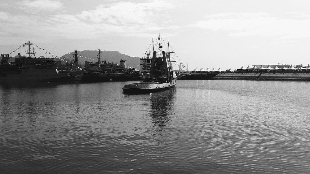 The lone ship