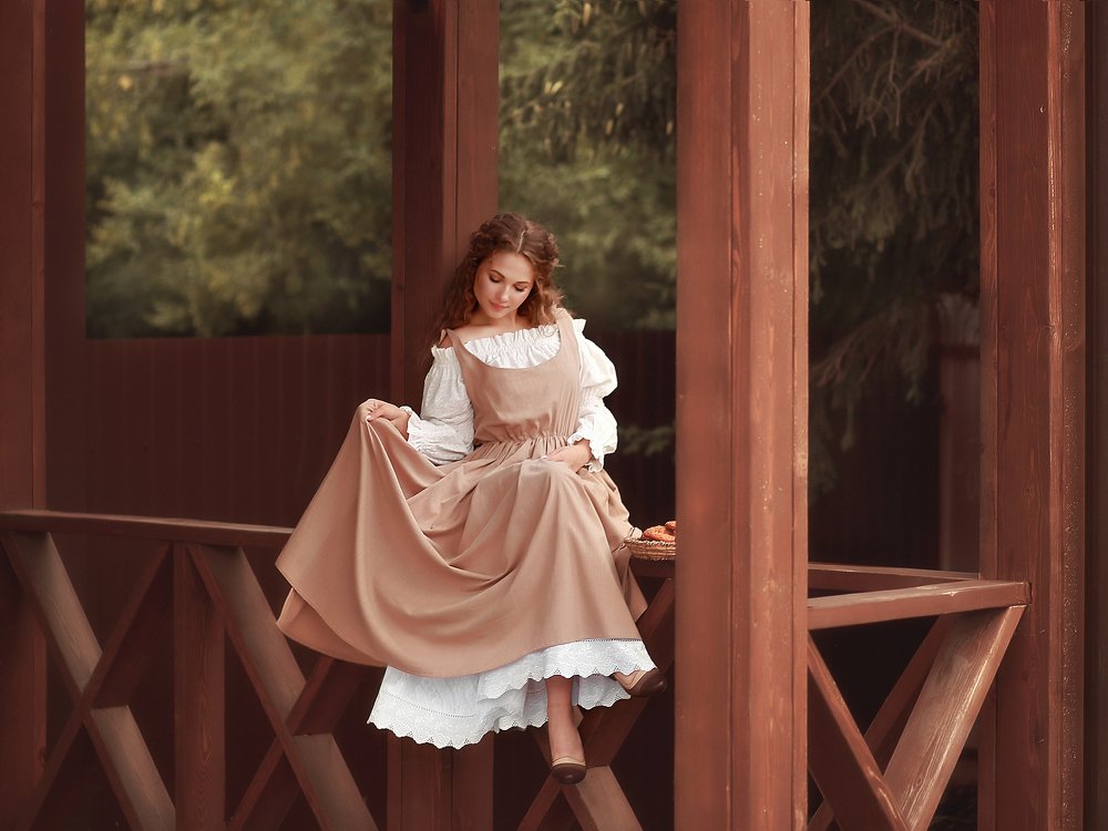 Девушка с брецелями...