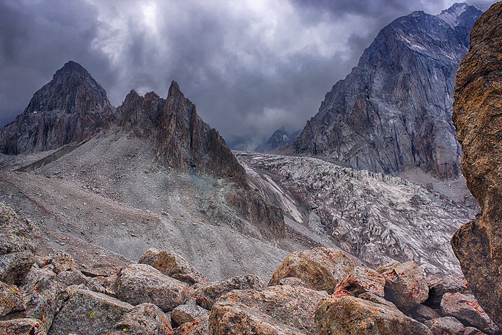 Across the mountains