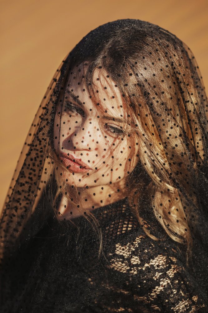 Portrait of girl in desert