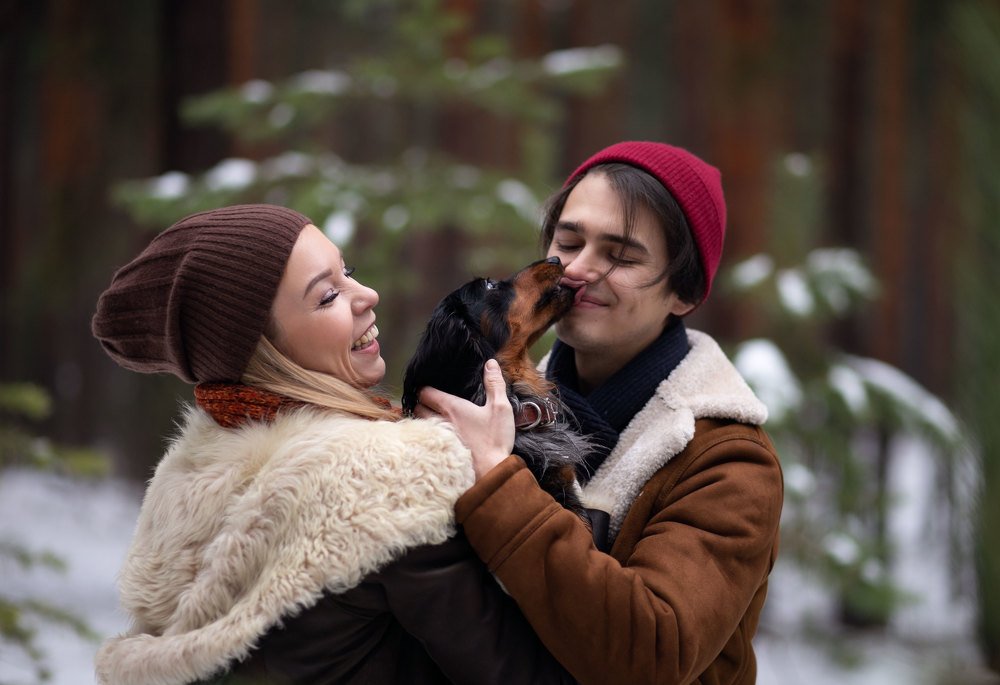 Семья: мама, папа и маленький Джой!