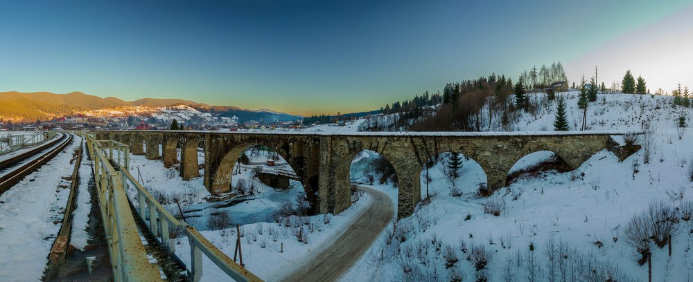 Зимний вечер в Ворохте.
