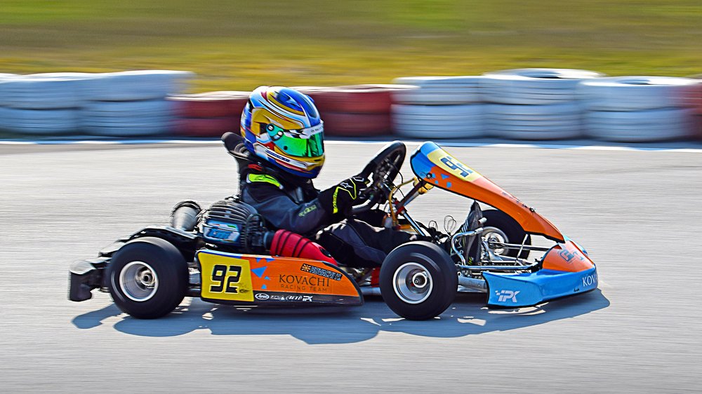 Full throttle at the race track!