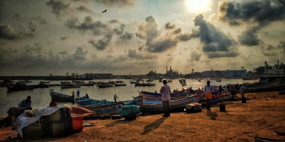 Evening at sea side