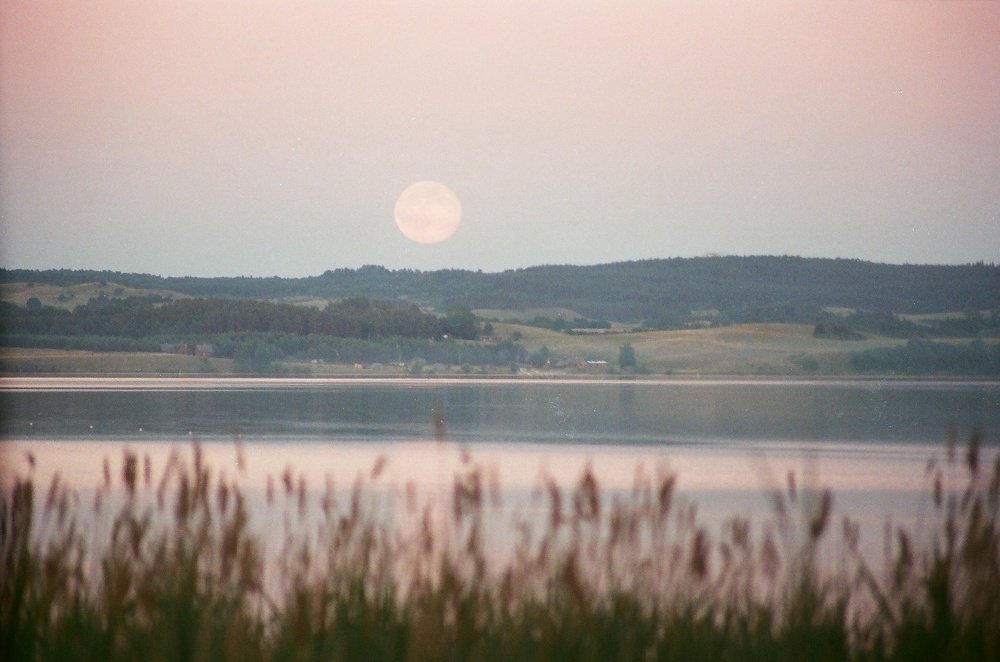 The Moon under water.