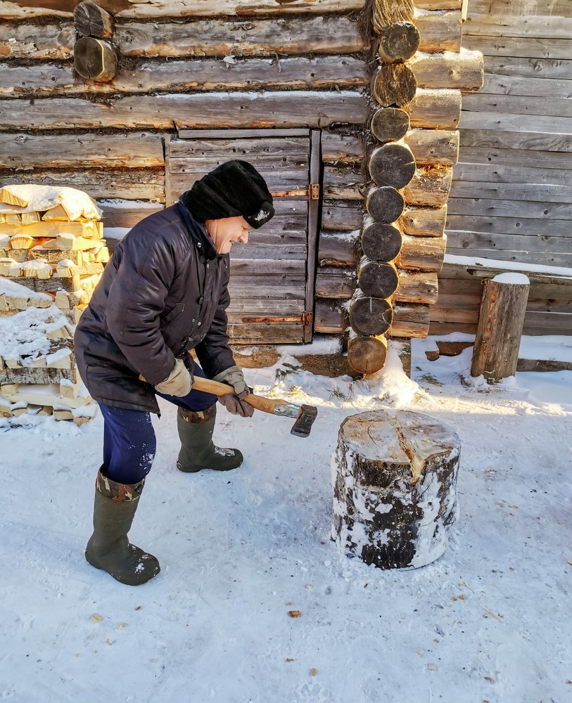зима в деревне