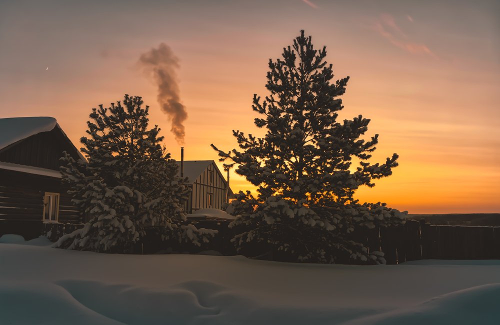 Тёплый зимний вечер