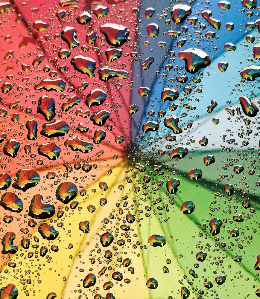 Thousands of rainbows superimposed one on top of the other.