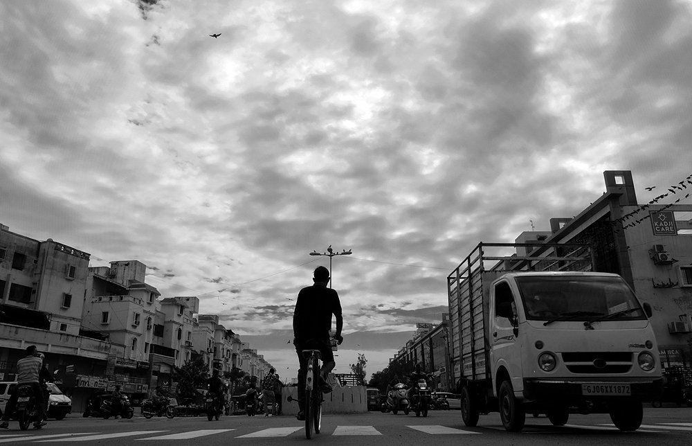 Cross Road and clouds