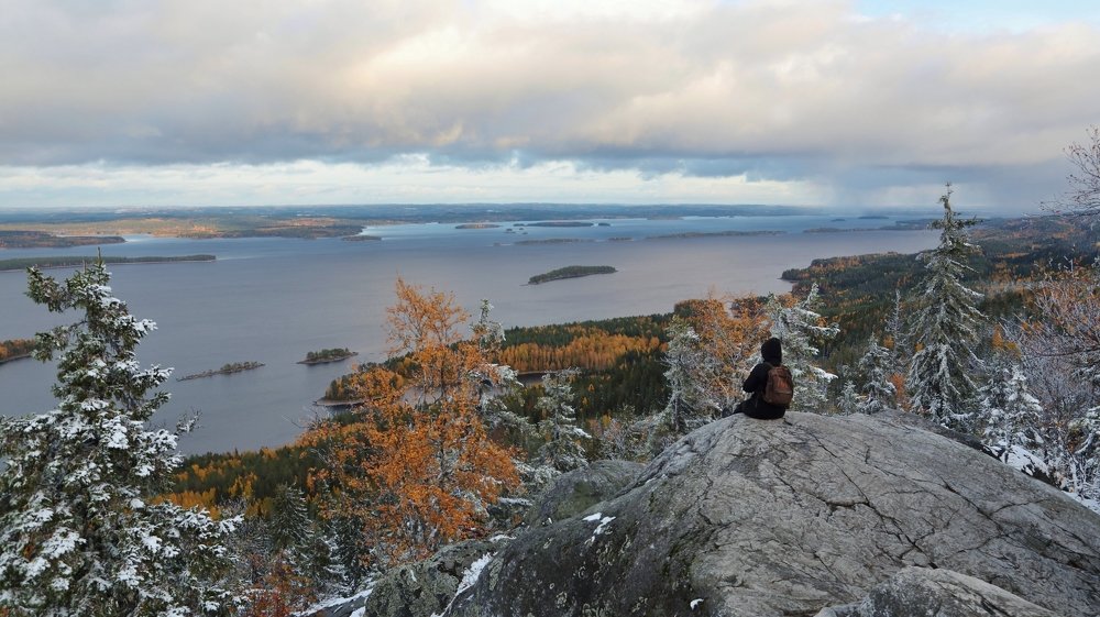 Осенний снег.