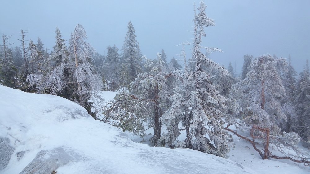 Зимние скалы.