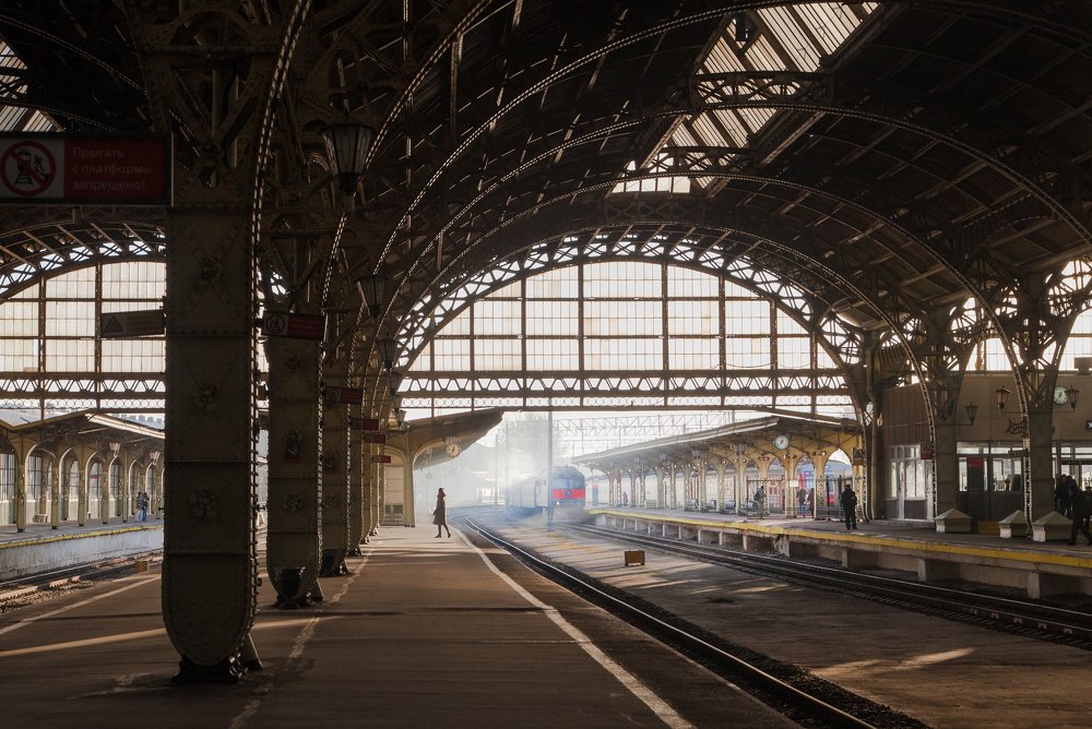 Зимний день на вокзале
