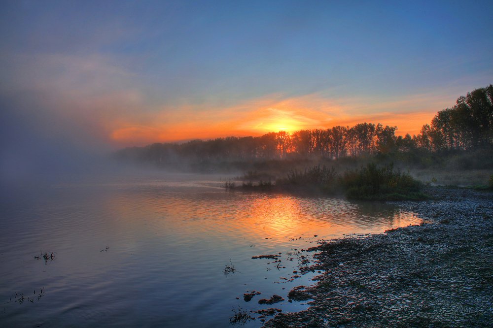 Сход тумана с Томи