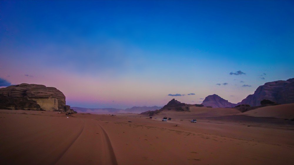 Вади Рам на закате.