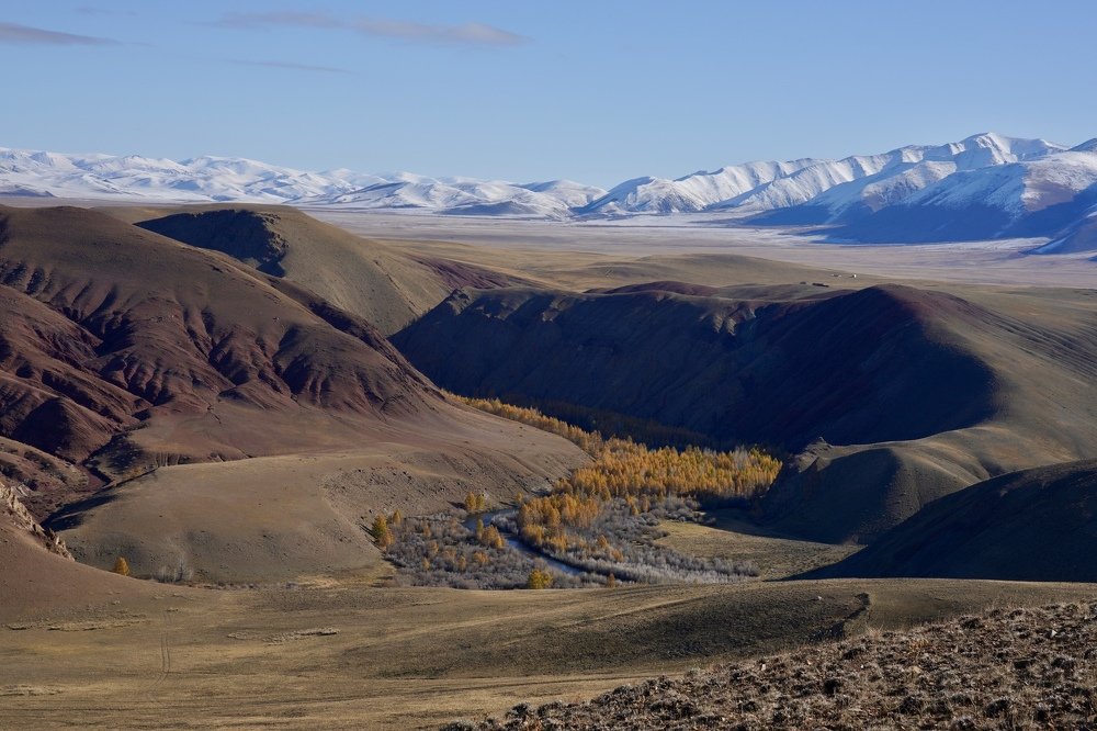Осеннее утро 1-го октября - за Кош-Агачем.