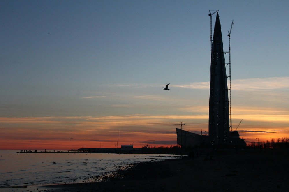 Сумерки на берегу Финского залива