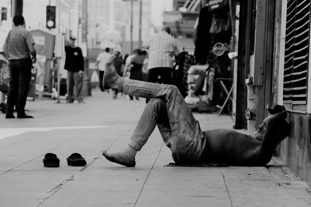 Homeless, Not Hopeless. Downtown Los Angeles.