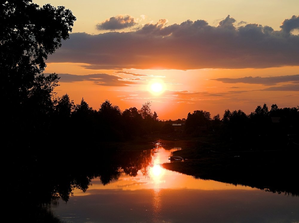 закат на р. шуя.