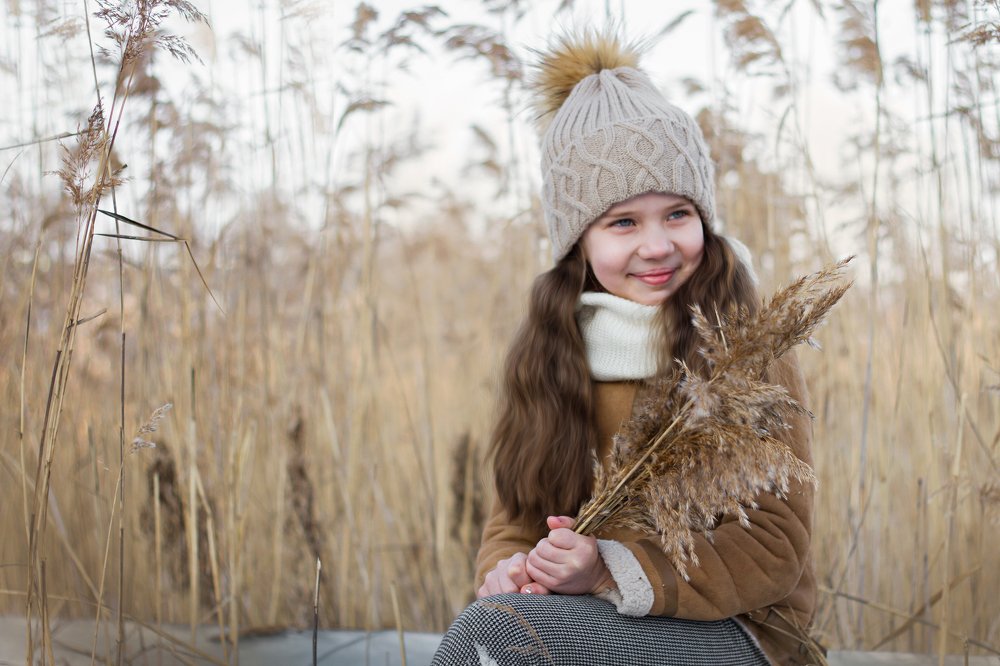 Девочка с колосками