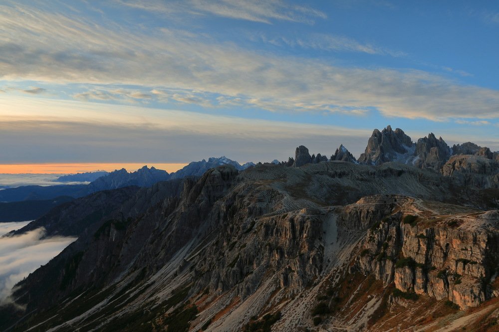 Sunrise in Tre Cime