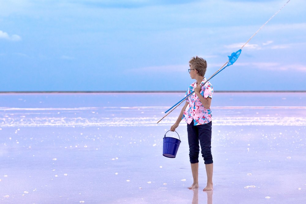 There, beyond the pink horizon...