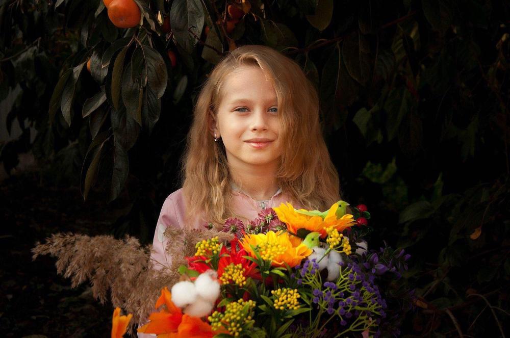 Осенний гербарий.Детское фото