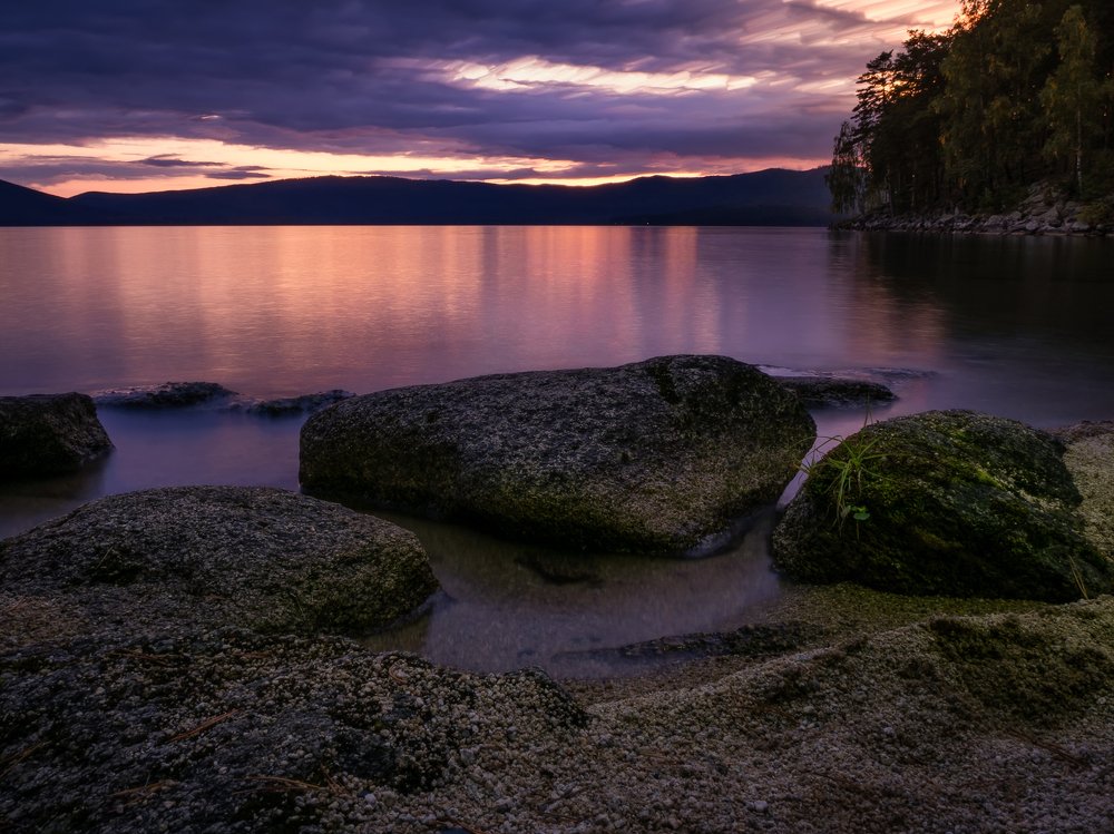 Провожая закат на озере Тургояк