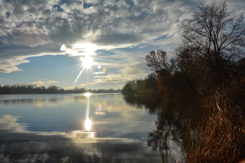 View of Siver lake. Veliko Gradiste, Serbia.