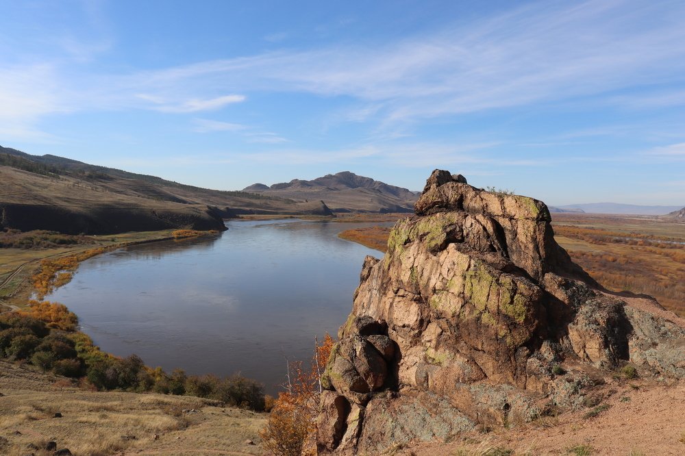 View on Selenga river, Burjatien, Siberia, 2018