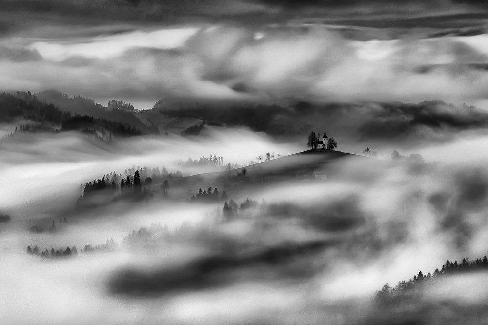 slovenian misty morning