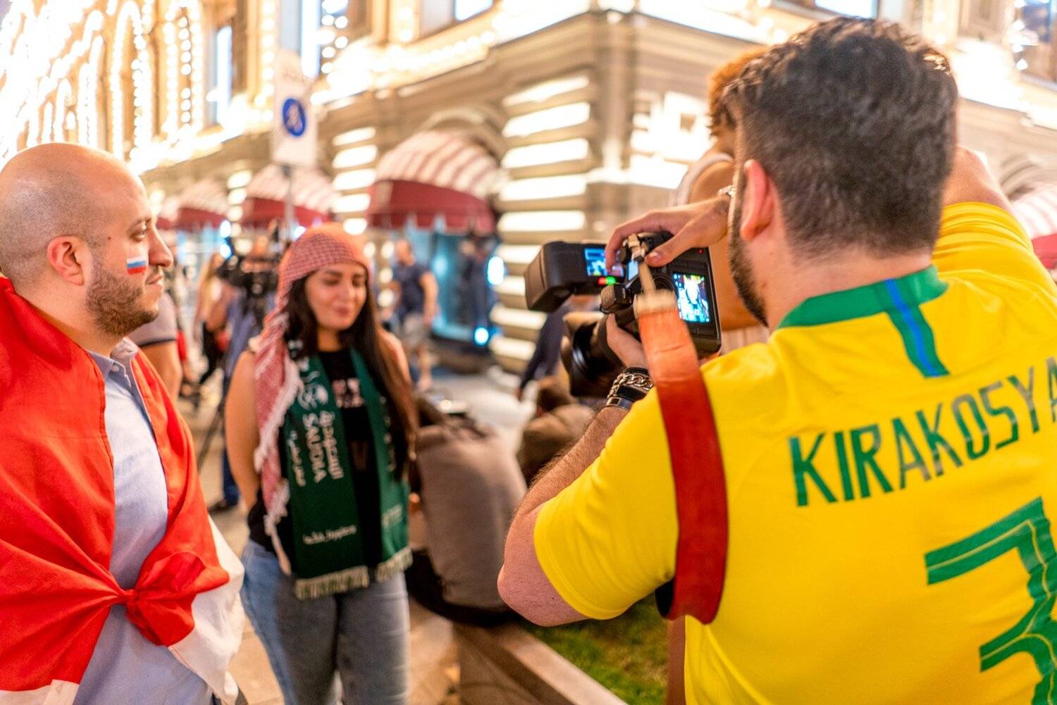 Shooting football fans