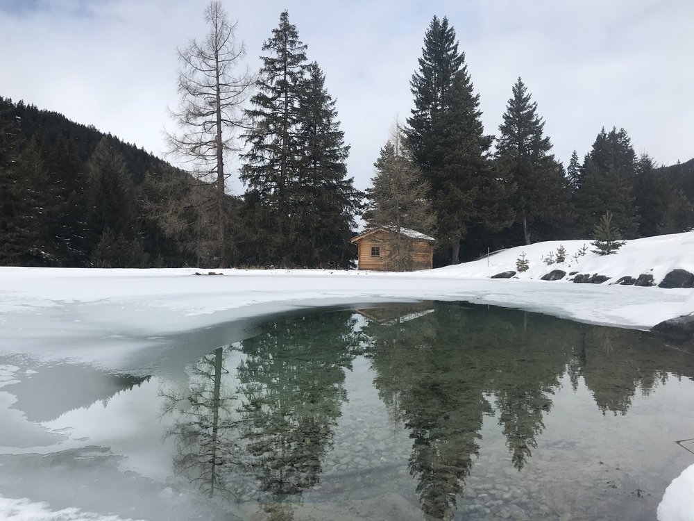 House on the shore lake