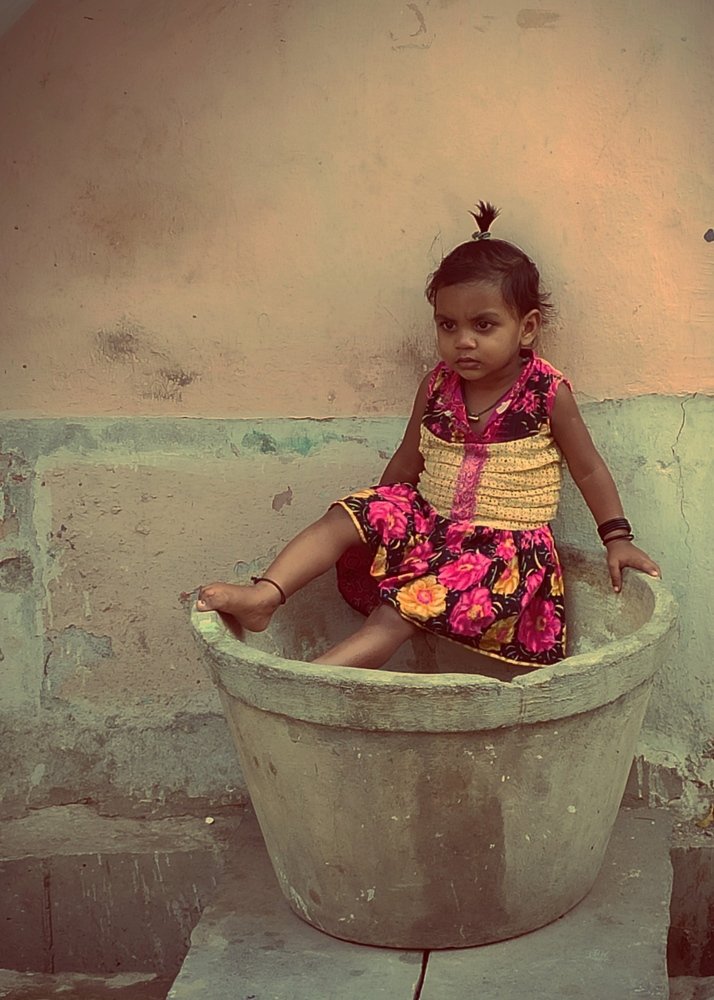 Parveen on water tub