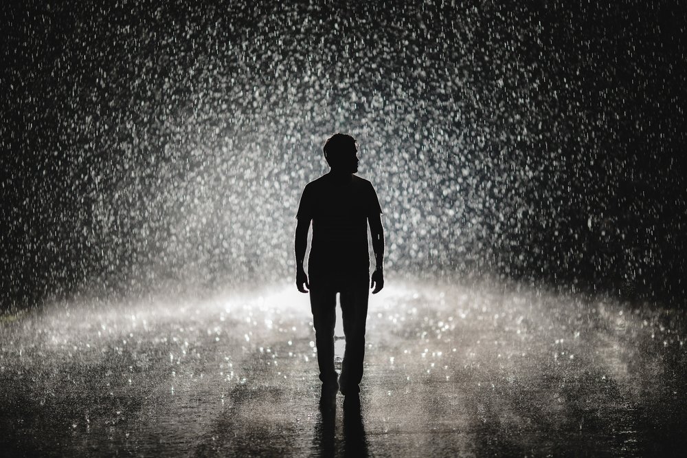 Ливень на дороге