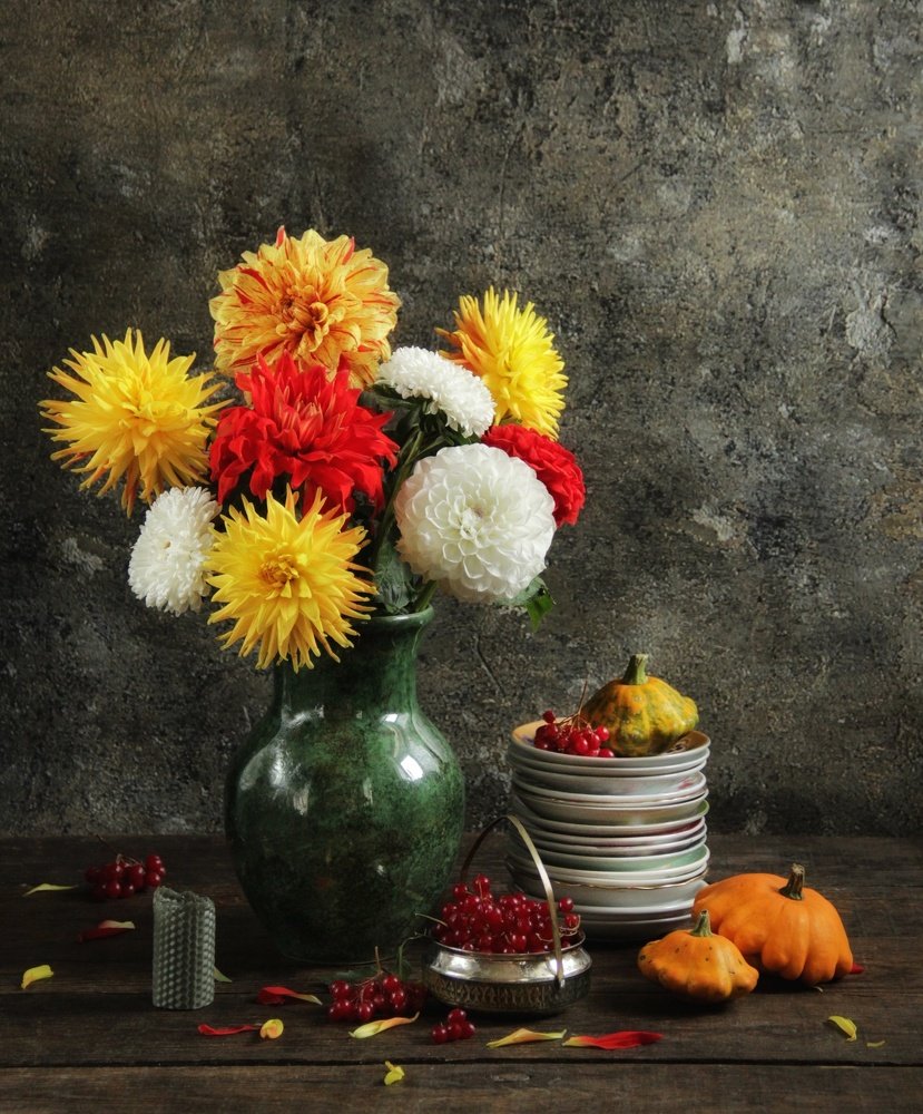 Хризантемы и тыквы