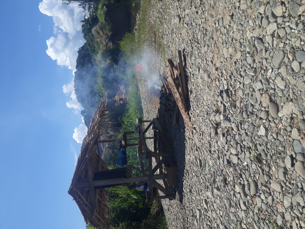 River side fire BBQ.