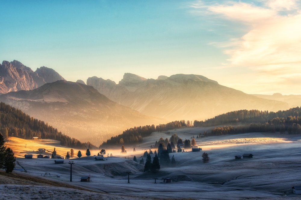 Утро в Альпах