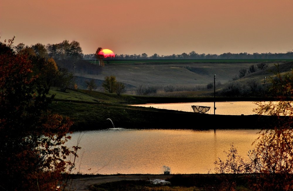 Закат на озёрах - аквариумах.