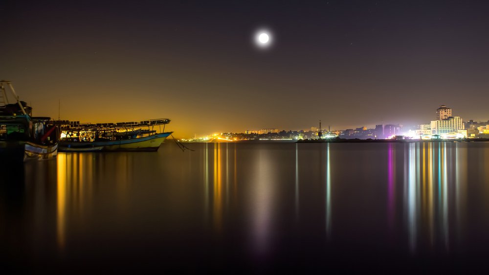 Reflection with moon