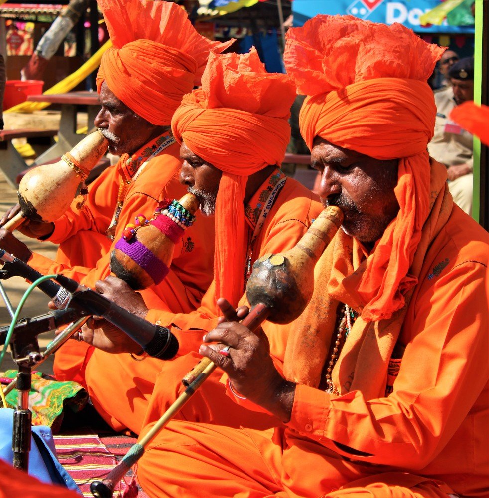 Traditional Flute-Players from India