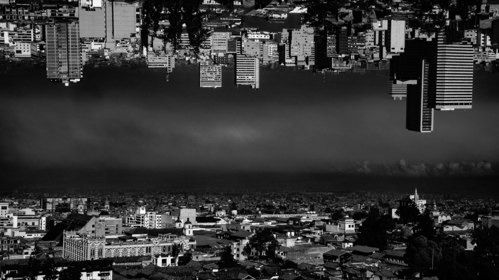High pollutions levels in Bogotá City to horizon