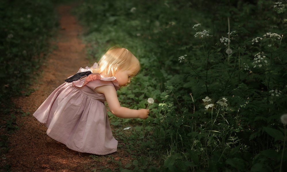 Одуванчик и девочка