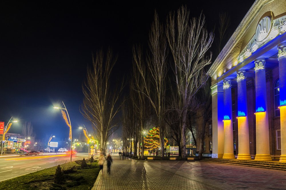 Illumination of the night city.