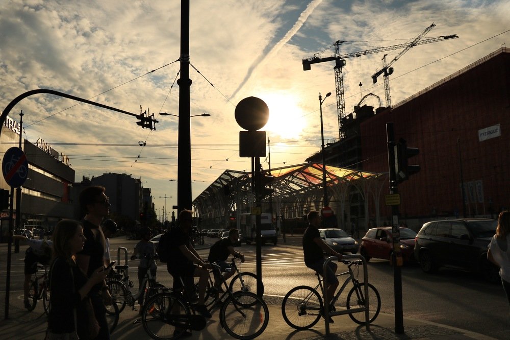 Вечер в Лодзе, Польша.